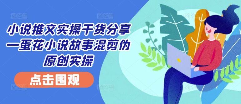 小说推文实操干货分享—蛋花小说故事混剪伪原创实操-皓收集 | 网创宝典