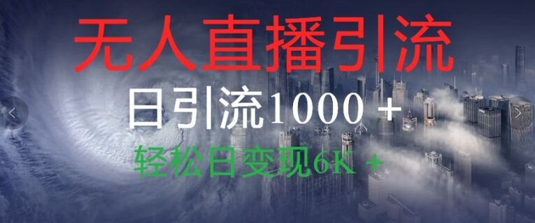 抖音快手视频号全平台无人直播引流1000+精准创业粉玩法拆解-皓收集 | 网创宝典