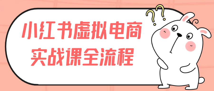 小红书虚拟电商实战课全流程-小昂裕的百宝库