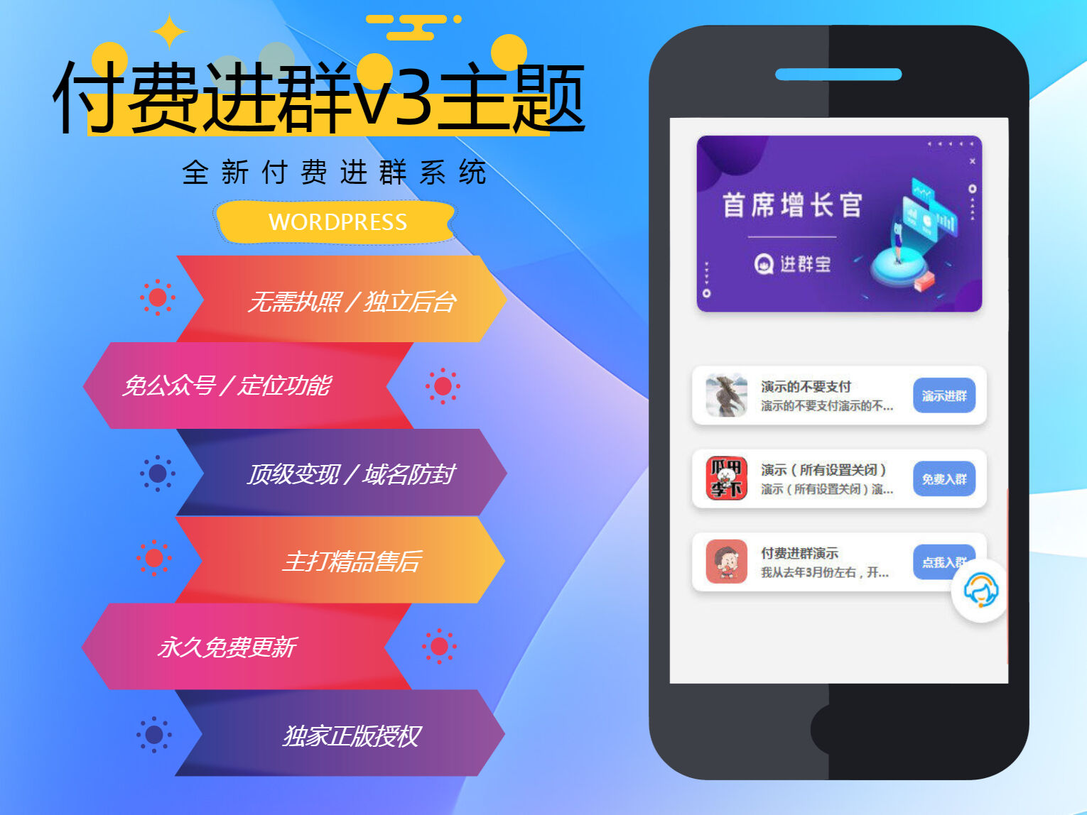 wp付费进群系统V3源码-开心版，附绕授权思达网创-思达私域联盟网思达网创-199sd.com